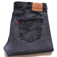 画像1: Levi'sリーバイス 501 ダメージ ブラック デニムパンツ W40 L34★SDP3366 (1)