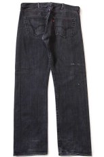 画像3: メキシコ製 Levi'sリーバイス 501 ダメージ ブラック デニムパンツ W38 L34★SDP3364 (3)