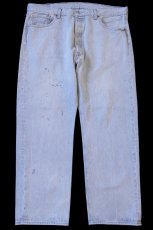 画像2: メキシコ製 Levi'sリーバイス 501 ペンキ飛び 先染め グレー デニムパンツ W42 L32★SDP3394 (2)