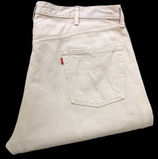 画像1: 00s メキシコ製 Levi'sリーバイス 501 カラーデニムパンツ ライトベージュ W44 L32★SDP3553 特大 (1)