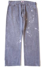 画像2: メキシコ製 Levi'sリーバイス 501 ブリーチ飛び 先染め グレー デニムパンツ W40★SDP3427 (2)