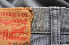 画像8: メキシコ製 Levi'sリーバイス 501 先染め カラーデニムパンツ グレー W34 L32★SDP3028 (8)