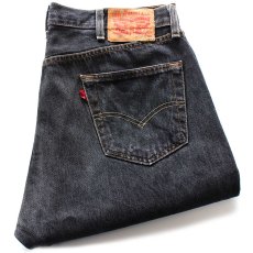 画像1: メキシコ製 Levi'sリーバイス 501 先染め ブラック デニムパンツ W38★SDP3635 (1)