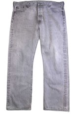 画像2: メキシコ製 Levi'sリーバイス 501 USED加工 先染め グレー デニムパンツ W42 L30★SDP3563 (2)