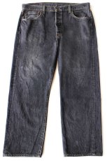 画像2: メキシコ製 Levi'sリーバイス 501 先染め ブラック デニムパンツ W38★SDP3635 (2)