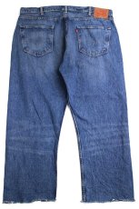 画像3: メキシコ製 Levi'sリーバイス 501 カスタムプリーツ カットオフ デニムパンツ W42★SDP3441 (3)