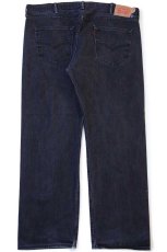 画像3: メキシコ製 Levi'sリーバイス 501 ブリーチ飛び ブラック デニムパンツ W44 L32★SDP3414 特大 (3)