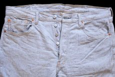 画像4: Levi'sリーバイス 501 ストレッチ 先染め グレー デニムパンツ W38 L32★SDP3426 (4)