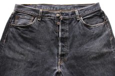 画像4: メキシコ製 Levi'sリーバイス 501 先染め ブラック デニムパンツ W38★SDP3635 (4)