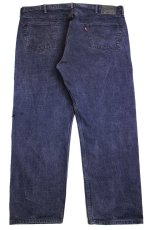 画像3: メキシコ製 Levi'sリーバイス 501 ダメージ カラーデニムパンツ ナス紺 W46 L32★SDP3554 特大 (3)
