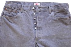 画像4: メキシコ製 Levi'sリーバイス 501 先染め グレー デニムパンツ W40★SDP3428 (4)