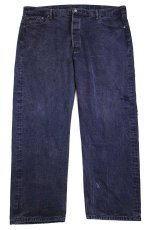 画像2: メキシコ製 Levi'sリーバイス 501 ダメージ カラーデニムパンツ ナス紺 W46 L32★SDP3554 特大 (2)