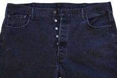 画像4: メキシコ製 Levi'sリーバイス 501 ブリーチ飛び ブラック デニムパンツ W44 L32★SDP3414 特大 (4)