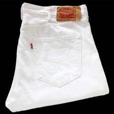 画像1: メキシコ製 Levi'sリーバイス 501 ホワイト デニムパンツ W40 L32★SDP3668 (1)