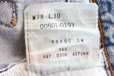画像6: 00s メキシコ製 Levi'sリーバイス 501 デニムパンツ W38 L30★SDP3640 (6)