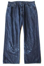 画像2: Levi'sリーバイス 501 ブリーチ飛び カラーデニムパンツ 濃紺 W40 L32★SDP3655 (2)