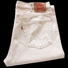 画像1: 00s メキシコ製 Levi'sリーバイス 505 後染め カラーデニムパンツ ベージュ W40 L32★SDP3726 (1)