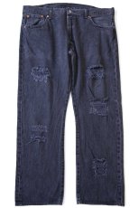 画像2: Levi'sリーバイス 501 ダメージ加工 ブラック デニムパンツ W40 L30★SDP3798 (2)