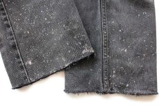画像8: Levi'sリーバイス 505 ブリーチ&カットオフ ブラック デニムパンツ フェード W38★SDP3749 (8)