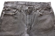 画像4: Levi'sリーバイス 505 ブリーチ&カットオフ ブラック デニムパンツ フェード W38★SDP3749 (4)