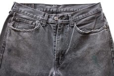画像4: Levi'sリーバイス 505 ダメージ ブラック デニムパンツ フェード W34 L30★SDP3747 (4)