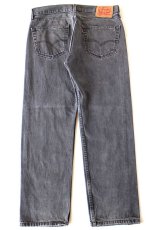画像3: Levi'sリーバイス 505 ダメージ ブラック デニムパンツ フェード W34 L30★SDP3747 (3)