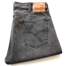 画像1: Levi'sリーバイス 505 ブリーチ&カットオフ ブラック デニムパンツ フェード W38★SDP3749 (1)