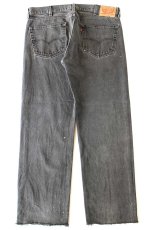 画像3: Levi'sリーバイス 505 ブリーチ&カットオフ ブラック デニムパンツ フェード W38★SDP3749 (3)