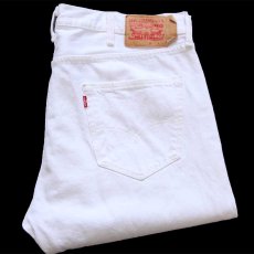 画像1: メキシコ製 Levi'sリーバイス 501 ホワイト デニムパンツ W38 L32★SDP3809 (1)