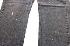 画像7: Levi'sリーバイス 505 ブリーチ&カットオフ ブラック デニムパンツ フェード W38★SDP3749 (7)