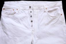 画像4: メキシコ製 Levi'sリーバイス 501 ホワイト デニムパンツ W38 L32★SDP3809 (4)