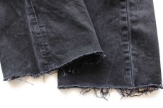 画像6: メキシコ製 Levi'sリーバイス 501 カットオフ ブラック デニムパンツ W46★SDP3909 特大 (6)