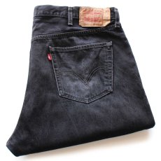 画像1: メキシコ製 Levi'sリーバイス 501 カットオフ ブラック デニムパンツ W46★SDP3909 特大 (1)