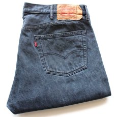 画像1: メキシコ製 Levi'sリーバイス 501 先染め カラーデニムパンツ ネイビーグレー W42 L32★SDP3906 (1)