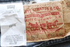 画像5: メキシコ製 Levi'sリーバイス 501 ブリーチ飛び 先染め カラーデニムパンツ ブルーグレー W40★SDP3876 (5)