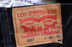画像5: メキシコ製 Levi'sリーバイス 501 ブラック デニムパンツ W38 L30★SDP3920 (5)