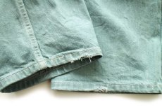 画像7: メキシコ製 Levi'sリーバイス 501 先染め カラーデニムパンツ 薄緑 W38★SDP3877 (7)