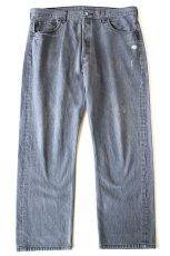 画像2: メキシコ製 Levi'sリーバイス 501 ブリーチ飛び 先染め カラーデニムパンツ ブルーグレー W40★SDP3876 (2)