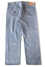 画像3: メキシコ製 Levi'sリーバイス 501 ブリーチ飛び 先染め カラーデニムパンツ ブルーグレー W40★SDP3876 (3)