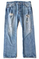 画像2: メキシコ製 Levi'sリーバイス 501 ダメージ&USED加工 デニムパンツ W38 L30★SDP3865 (2)
