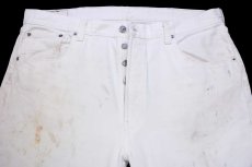 画像4: メキシコ製 Levi'sリーバイス 501 ペンキ飛び ホワイト デニムパンツ W38 L32★SDP3561 (4)