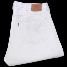 画像1: メキシコ製 Levi'sリーバイス 501 ペンキ飛び ホワイト デニムパンツ W38 L32★SDP3561 (1)