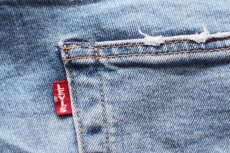 画像7: LEVI'Sリーバイス PREMIUM 501 BIGE USED加工 ストレッチ デニムパンツ W34 L32★SDP3962 (7)