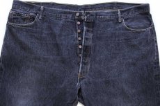 画像4: メキシコ製 Levi'sリーバイス 501 先染め ブラック デニムパンツ W52 L32★SDP3927 (4)