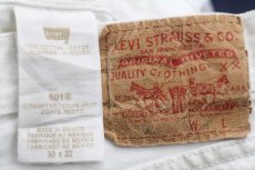 画像5: メキシコ製 Levi'sリーバイス 501 ペンキ飛び ホワイト デニムパンツ W38 L32★SDP3561 (5)