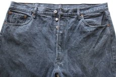 画像4: メキシコ製 Levi'sリーバイス 501 先染め カラーデニムパンツ ネイビーグレー W42 L32★SDP3906 (4)