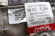 画像6: 00s メキシコ製 Levi'sリーバイス 501 先染め グレー デニムパンツ W42 L34★SDP3928 (6)