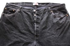 画像4: メキシコ製 Levi'sリーバイス 501 カットオフ ブラック デニムパンツ W46★SDP3909 特大 (4)