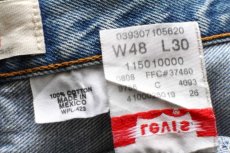 画像6: 00s メキシコ製 Levi'sリーバイス 501 ダメージ デニムパンツ W48 L30★SDP3886 特大 (6)