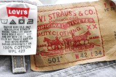 画像5: 00s メキシコ製 Levi'sリーバイス 501 先染め グレー デニムパンツ W42 L34★SDP3928 (5)